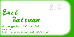emil waltman business card